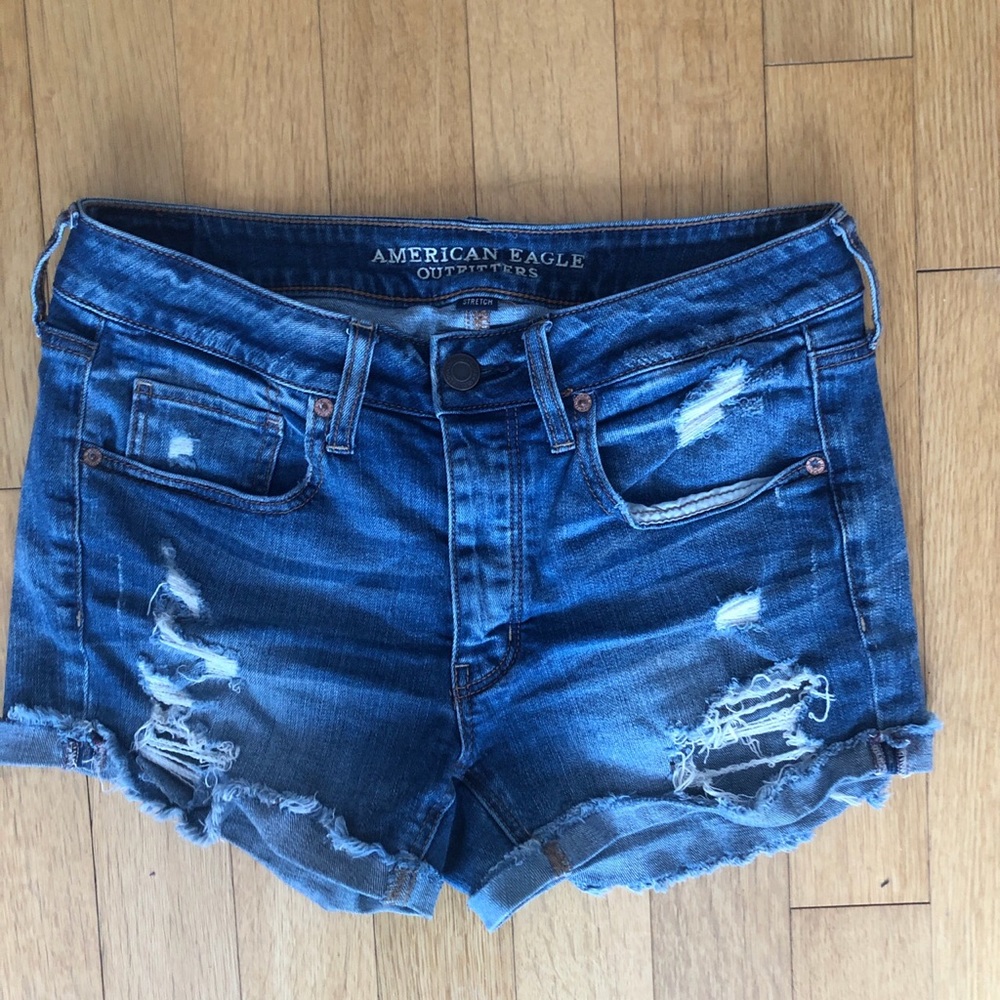 American Eagle Tom Girl Ripped Shorts